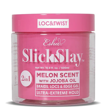 Esha Slick N Slay Gel para trenzas Melón: fijación duradera y brillo suave