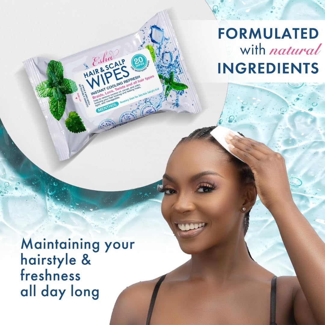 Uso diario compacto de ESHA para cabello fresco en cualquier lugar.