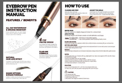 Espoce brochas cejas dos aplicadores para lograr acabados suaves y definidos.