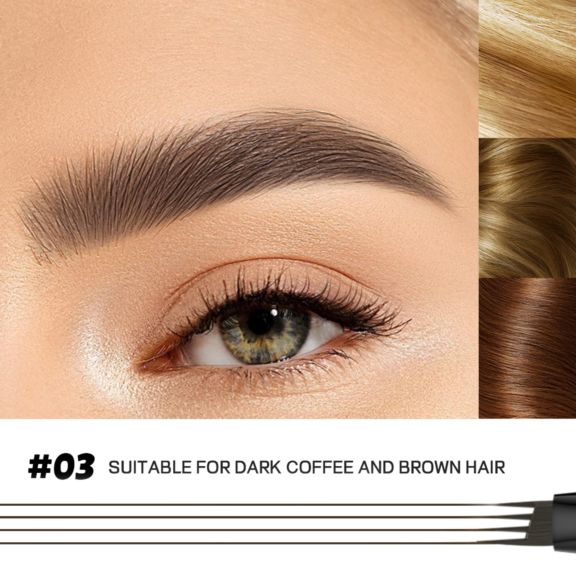Espoce dibujo pelo natural efecto trazo real para cejas más definidas.