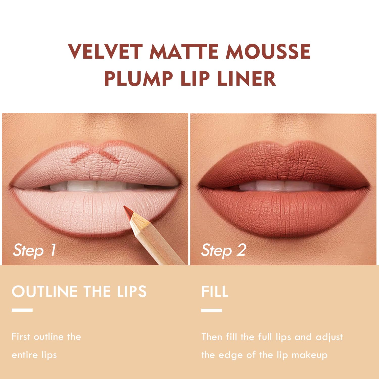 Espoce delineador labial tono rojo vivo para acento atrevido