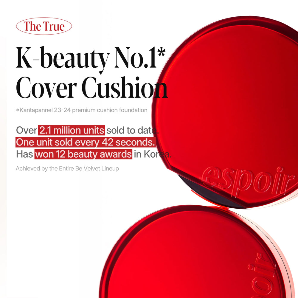 Textura velvet de Espoir Be Velvet Cushion Foundation al tacto sedoso.