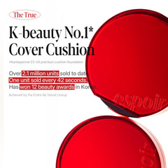 Textura velvet de Espoir Be Velvet Cushion Foundation al tacto sedoso.