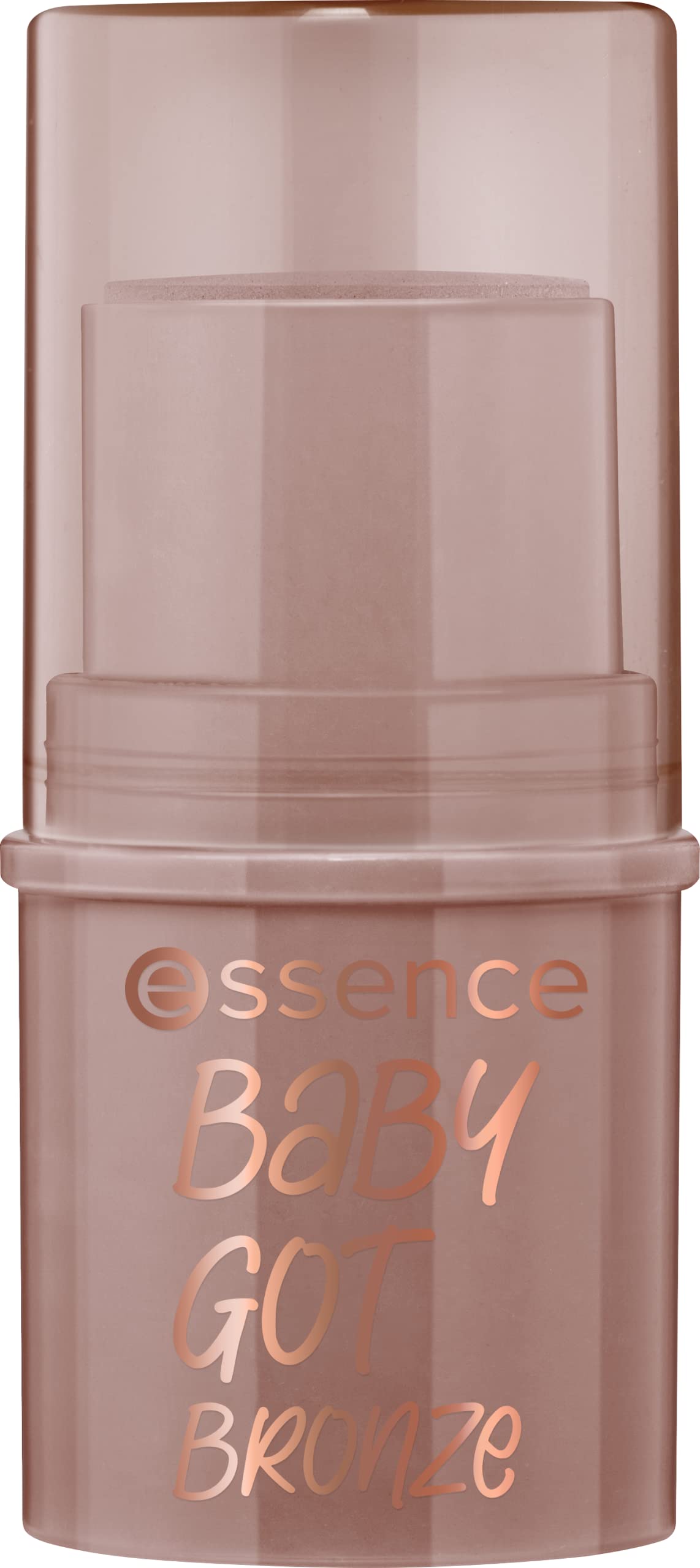 essence Baby Got Bronze para frente y pómulos, resultado iluminado y difuminado.