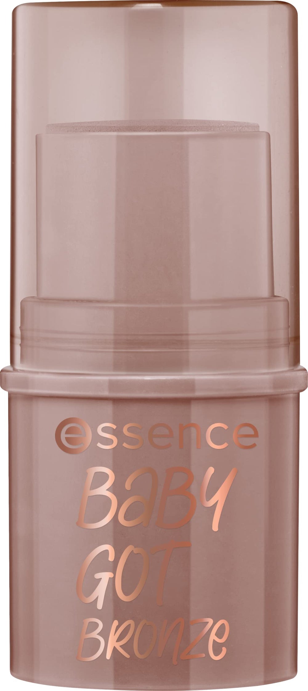 essence Baby Got Bronze para frente y pómulos, resultado iluminado y difuminado.