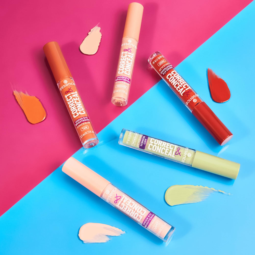 Essence Correct & Conceal con aloe para cuidado suave de la piel.