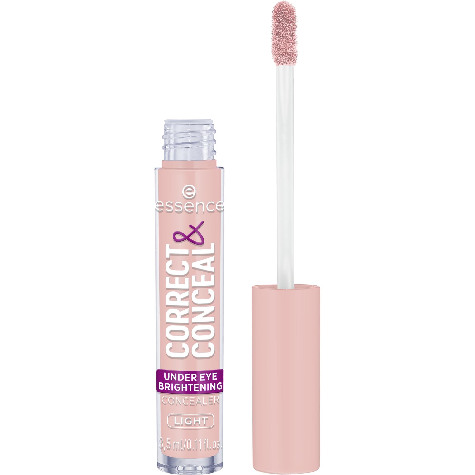 essence Corrector Iluminador para ojeras con aplicador preciso, acabado natural.