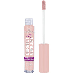 essence Corrector Iluminador para ojeras con aplicador preciso, acabado natural.