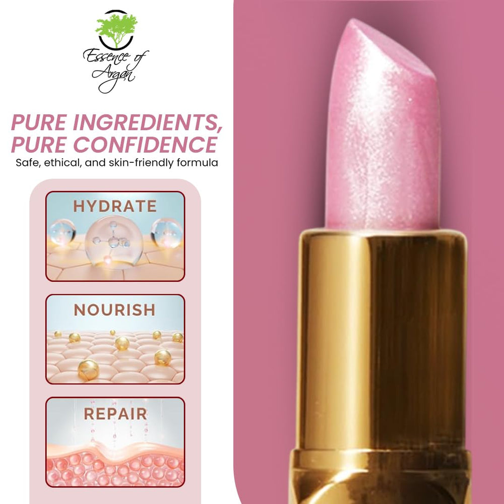 Labial Essence Of Argan color duradero para uso diario.