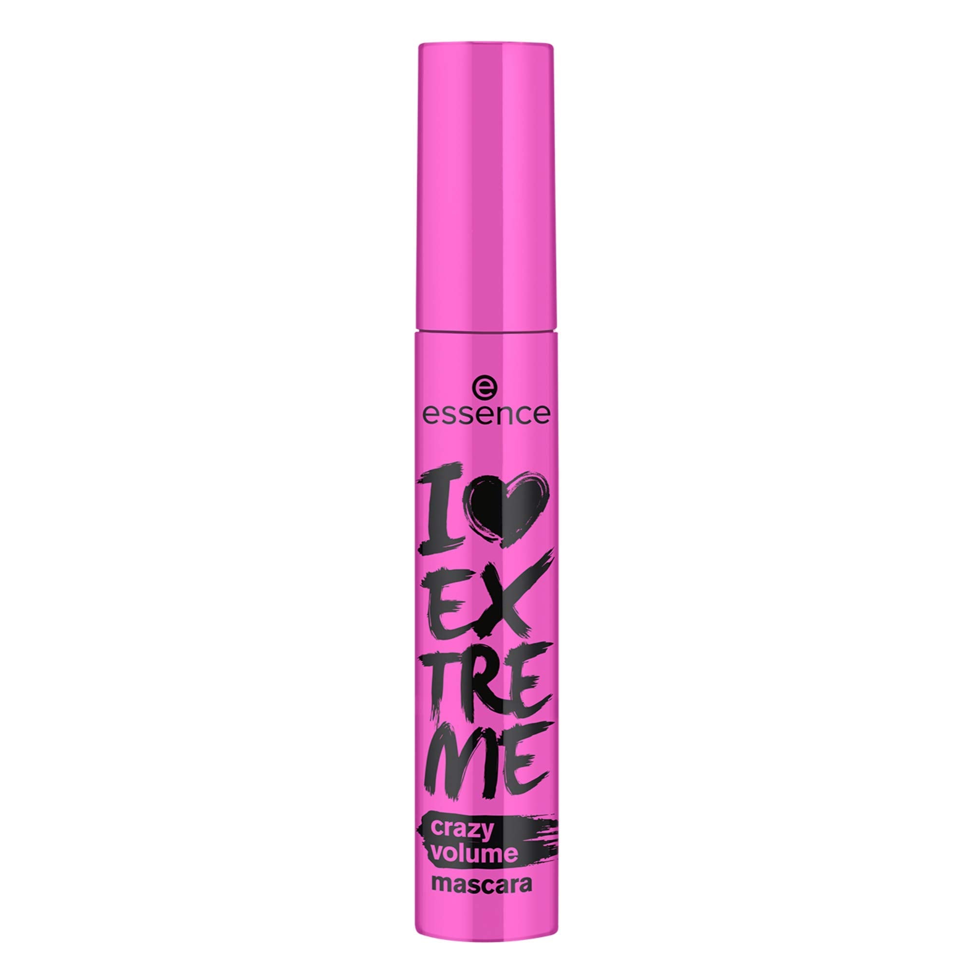 Aplicación de pestañas con essence I Love Extreme Crazy Volume Mascara para definición.