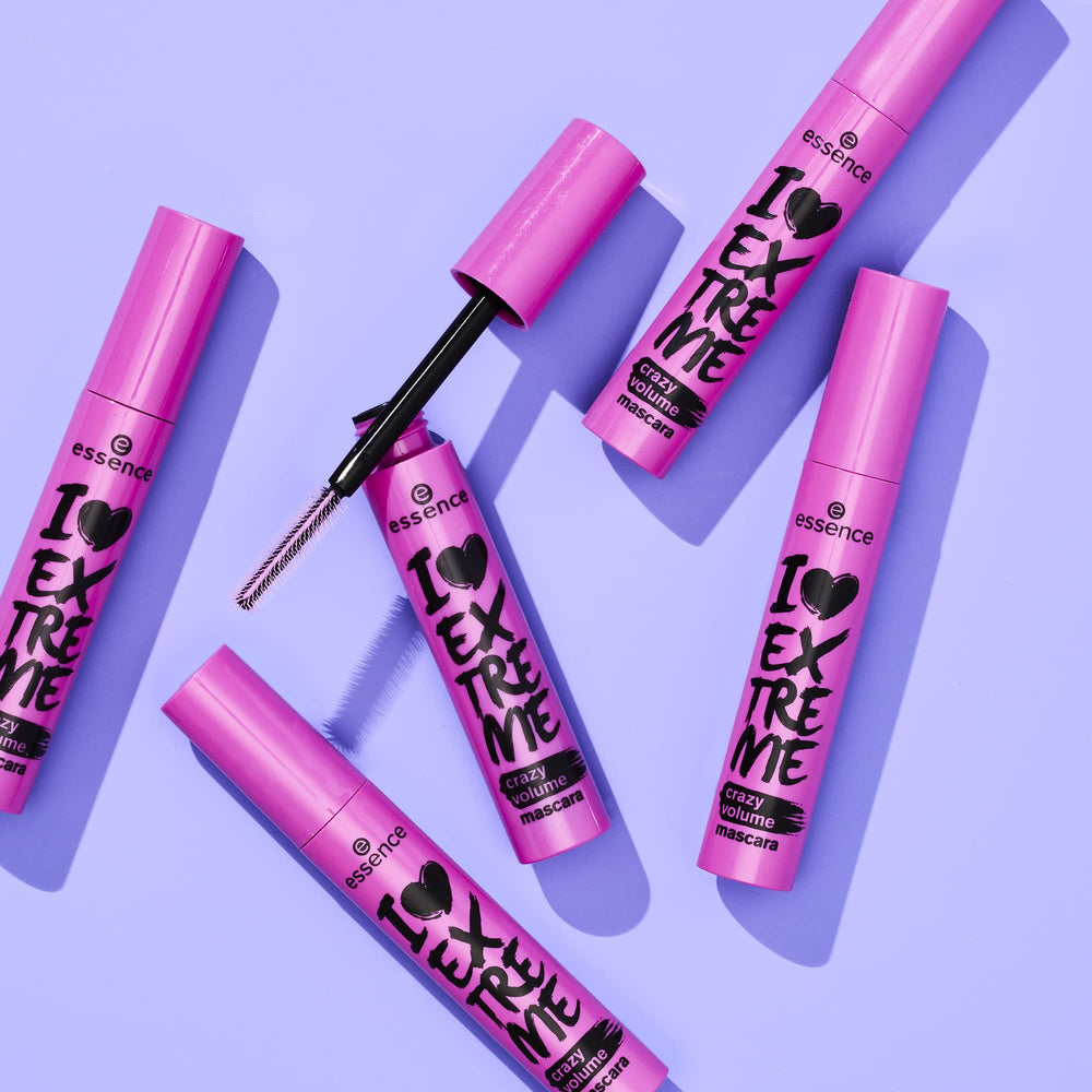 Sin parabenos, essence I Love Extreme Crazy Volume Mascara cuida la piel.