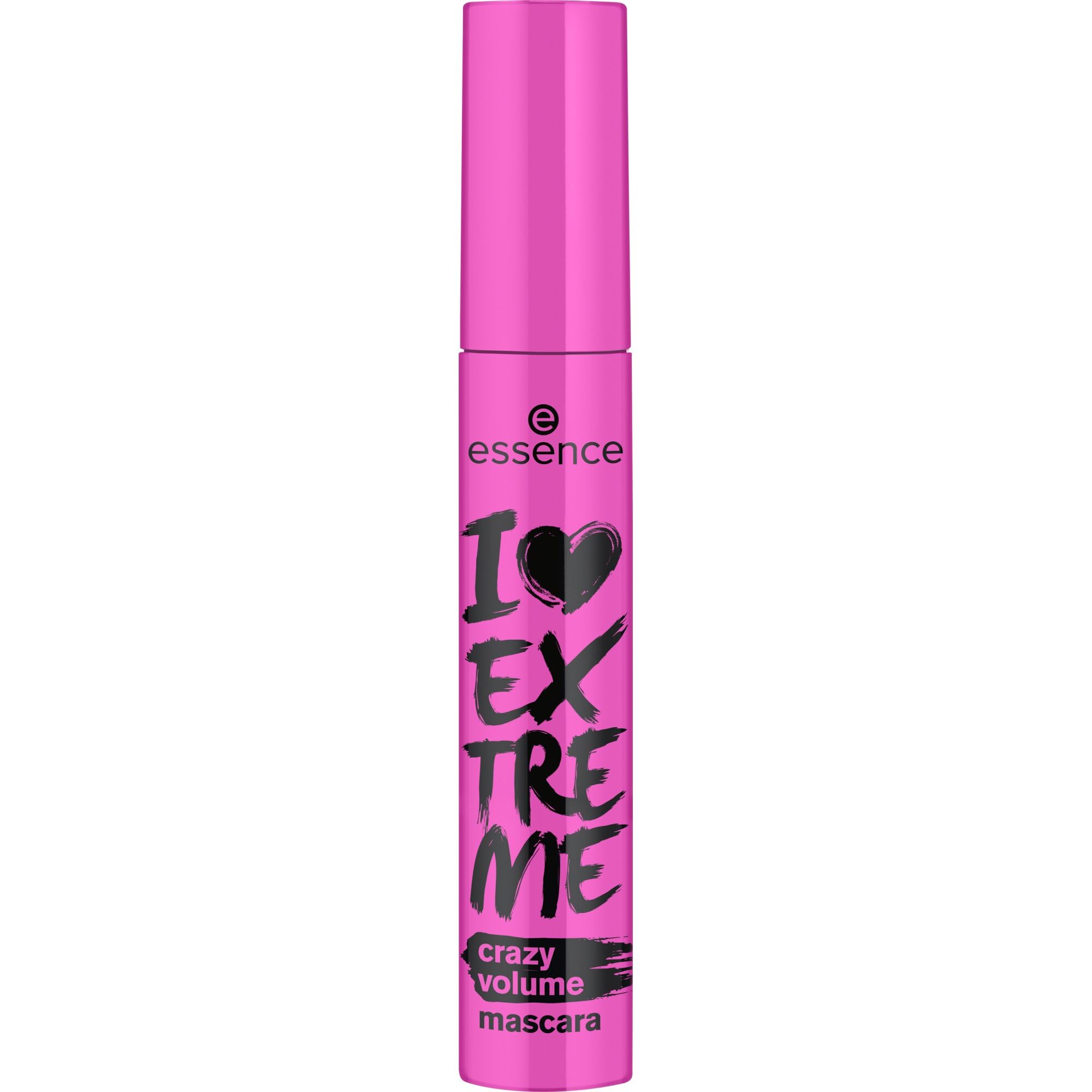 essence I Love Extreme Crazy Volume Mascara: tubo compacto para retoques diarios