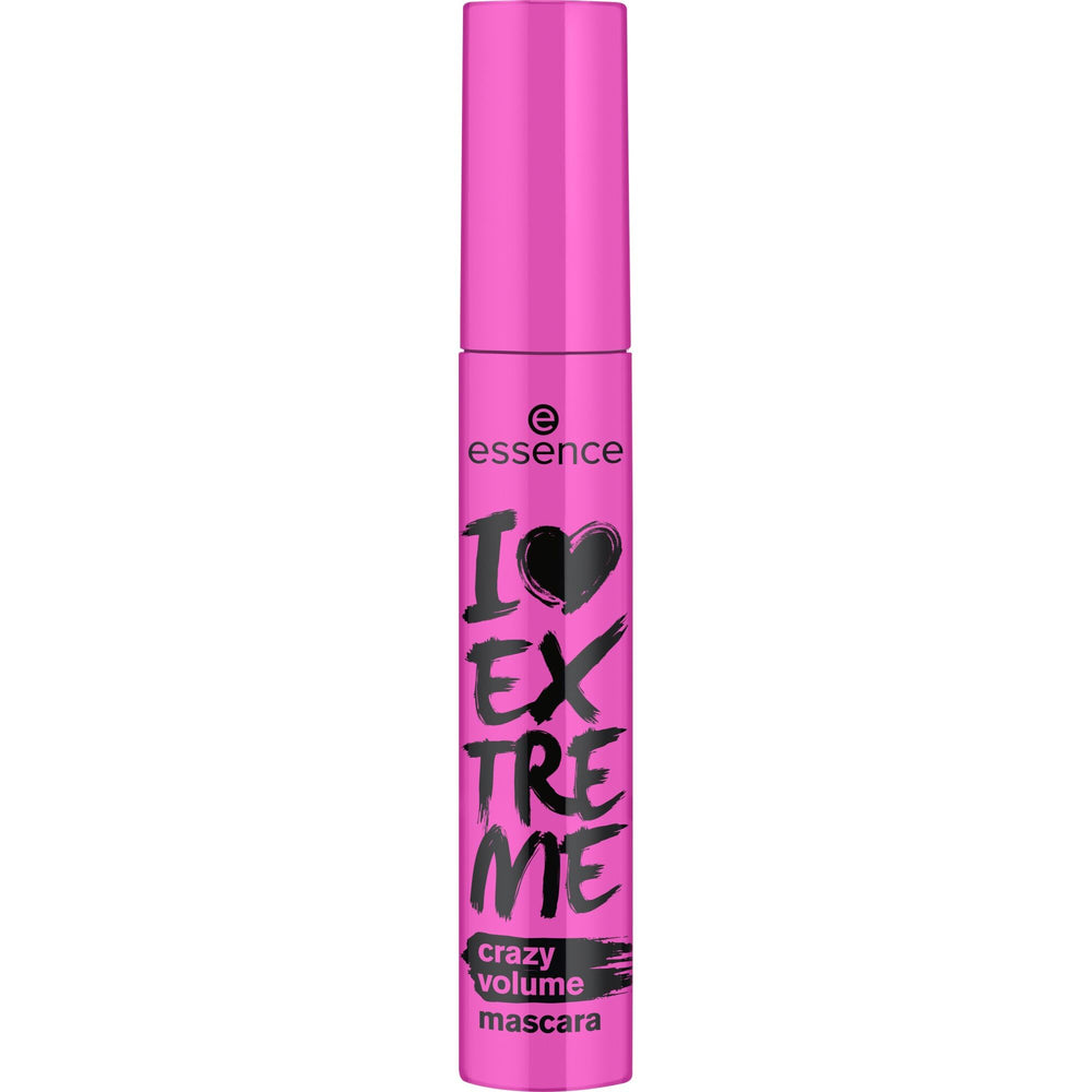 essence I Love Extreme Crazy Volume Mascara: tubo compacto para retoques diarios