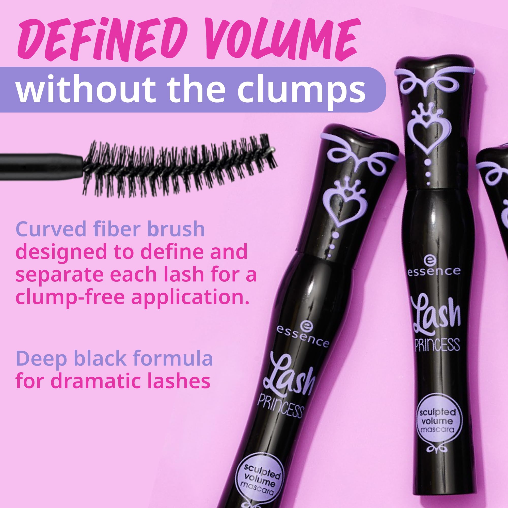 Essence Lash Princess durabilidad todo el día sin grumos ni descascarillamiento.