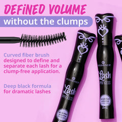 Essence Lash Princess durabilidad todo el día sin grumos ni descascarillamiento.