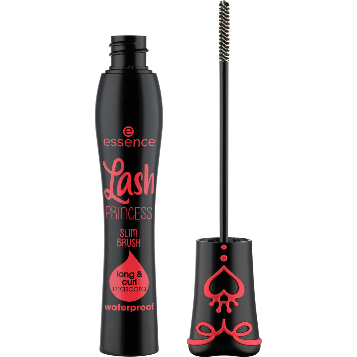 essence Lash Princess Slim Brush envase elegante para uso diario.