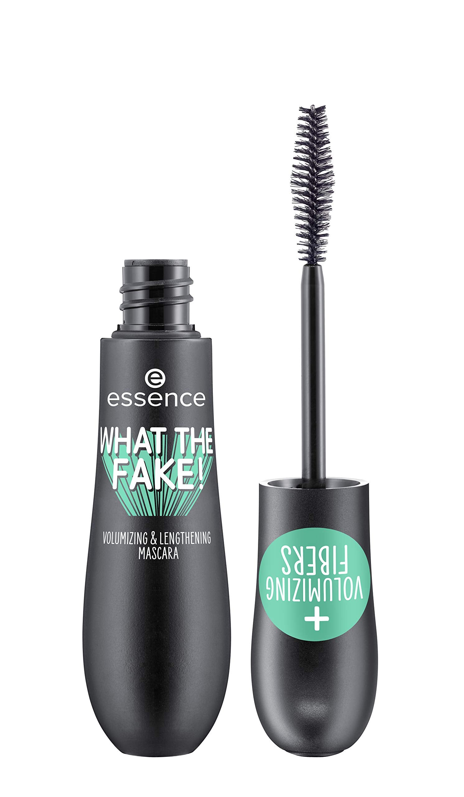 essence máscara con fibras y brocha de volumen para pestañas más largas