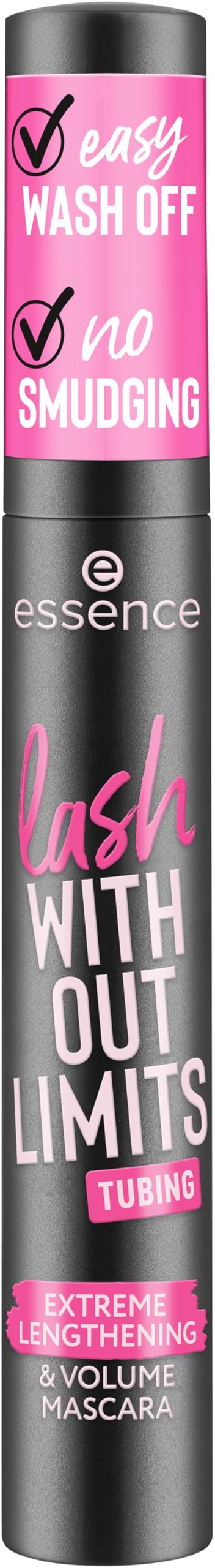 essence Lash Without Limits brinda longitud extrema sin manchas gracias a su tecnología de tubo.