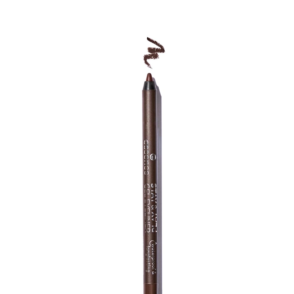 Delineador gel Stay & Play de essence, empaque compacto para guardar fácilmente.