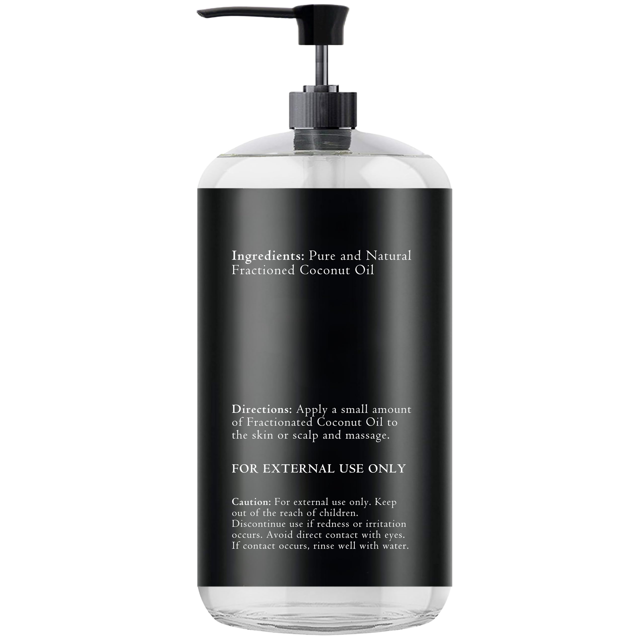 Essentially KateS fractionated coconut oil 500 ml packaging for multipurpose use