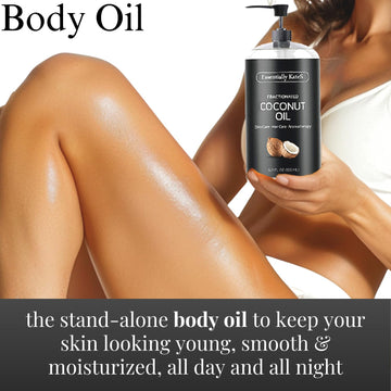 Essentially KateS fractionated coconut oil clear liquid for lightweight hydration