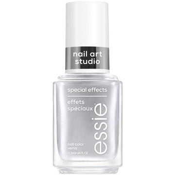Essie Nail Art Studio Cosmic Chrome: botella con acabado plateado suave para uso en casa