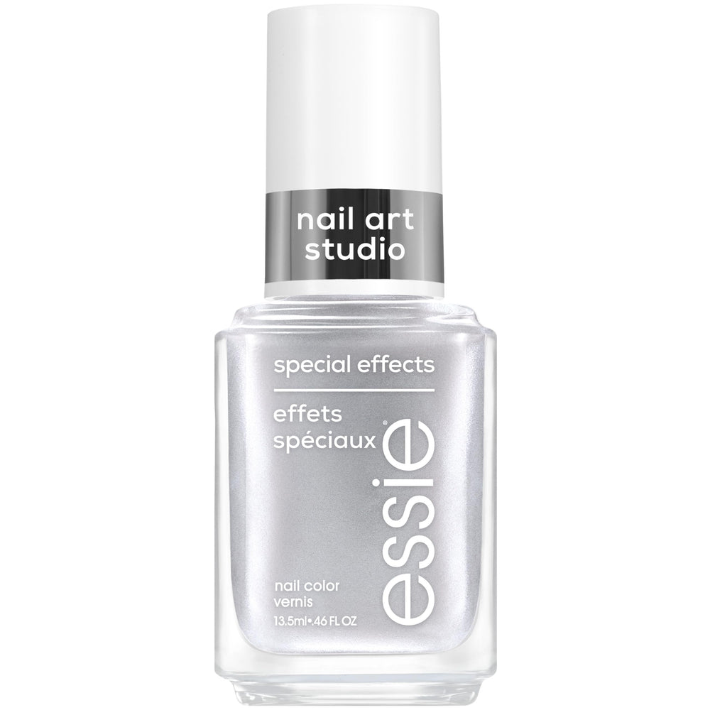 Essie Nail Art Studio Cosmic Chrome: botella con acabado plateado suave para uso en casa