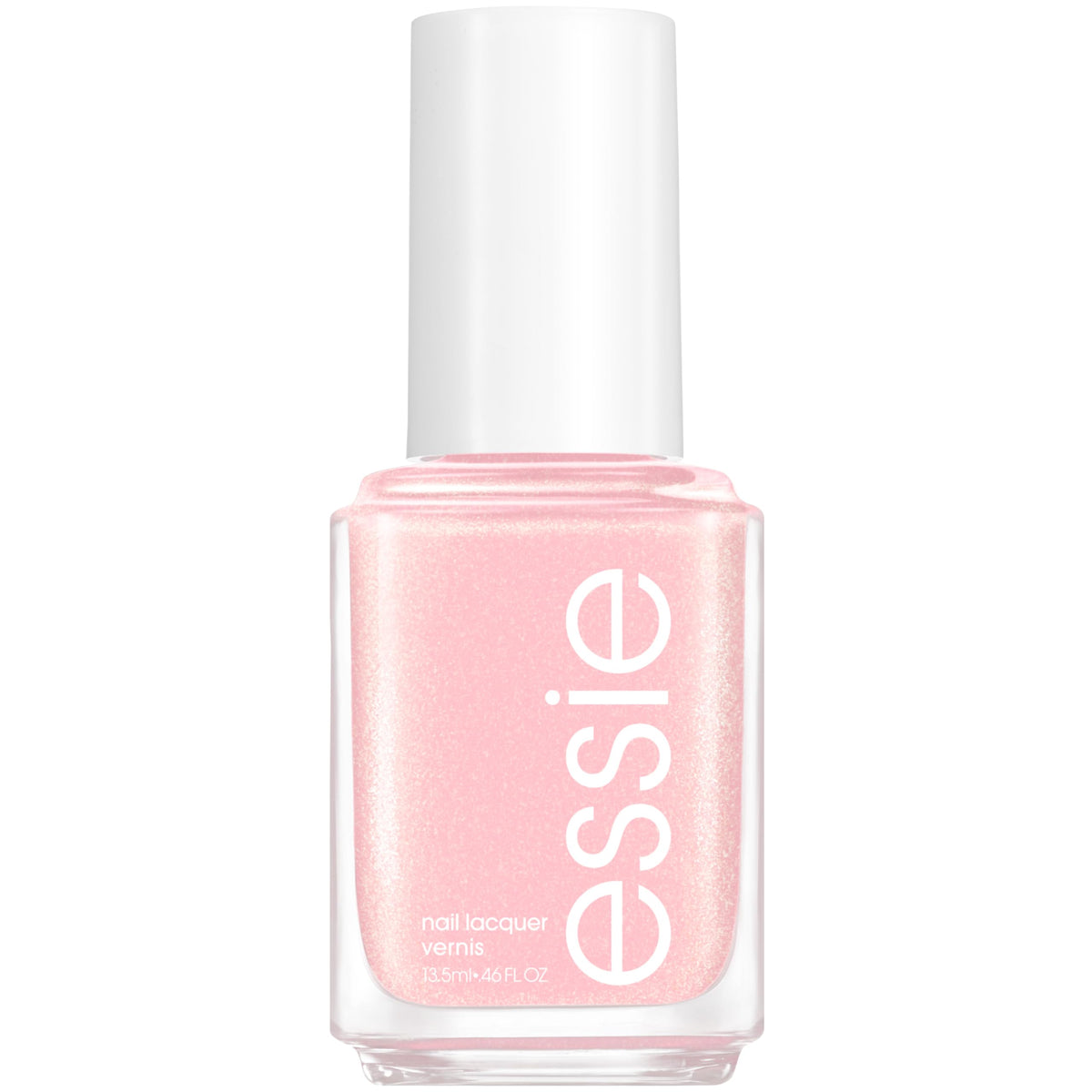 essie Birthday Girl esmalte rosa iridiscente con acabado elegante para cualquier ocasión.