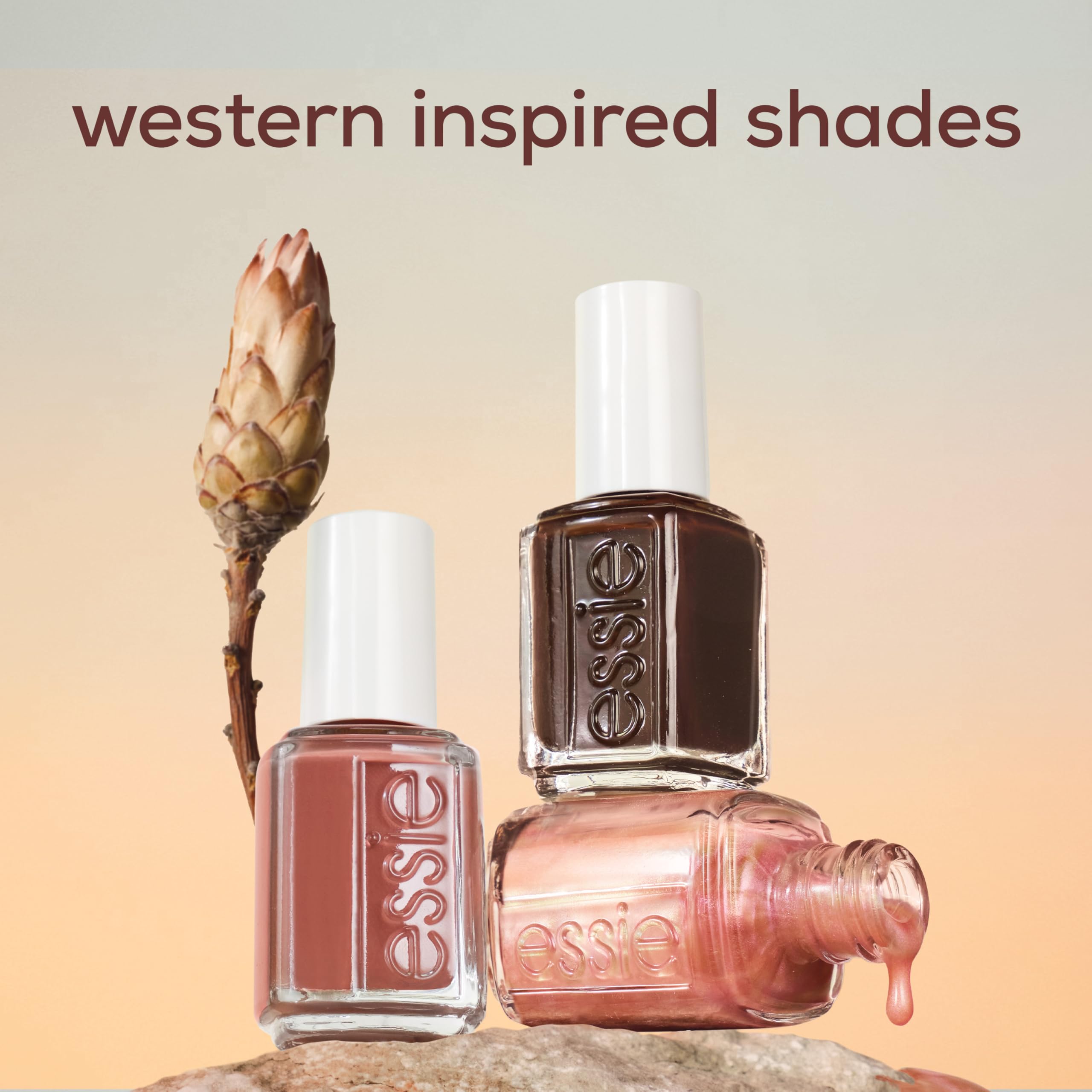 Colección essie Boho Rodeo: neutros cremosos para estilo diario.