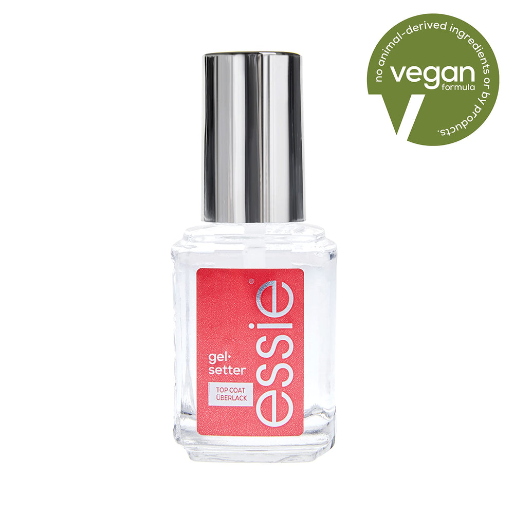 essie capa superior de gel, aplicación suave y rápida