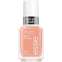essie Cheeky Jelly en botella, tono rosado neutro translúcido para capas suaves.