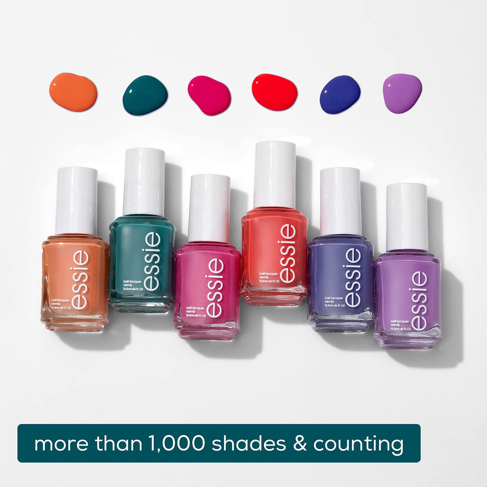 Fórmula vegana de essie Crochet Away, ideal para uñas sin crueldad.