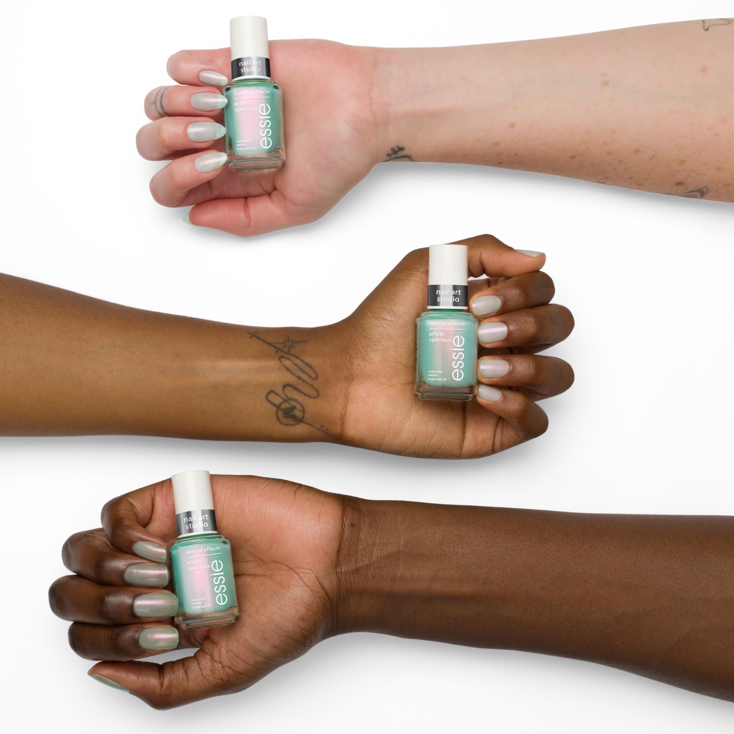essie Mystic Marine: cromo satinada para velo suave y uniforme