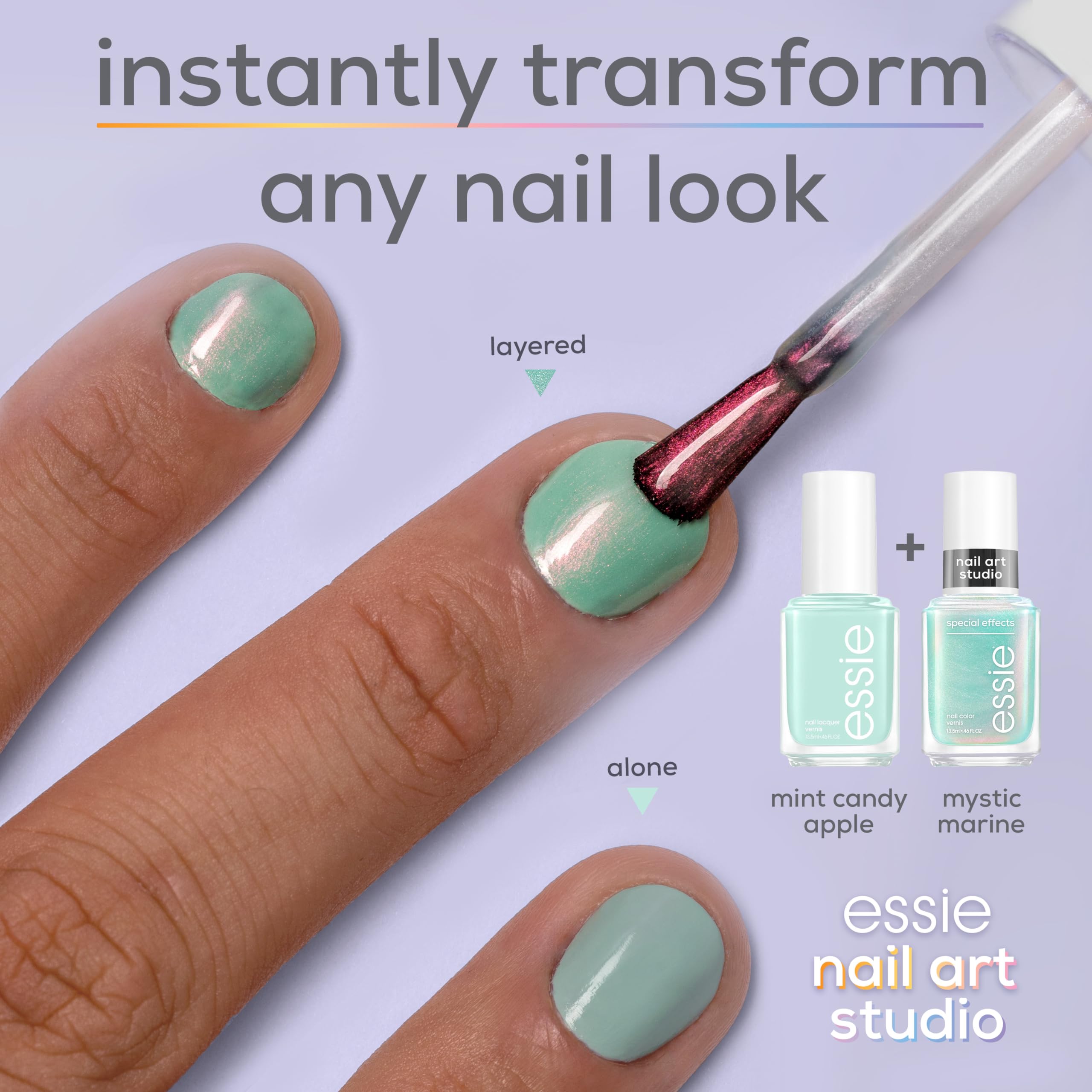 essie Mystic Marine: efecto duo cromo con acabado espejo para uñas modernas