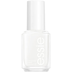 Esmalte essie blanco en botella, acabado duradero para manicura elegante.
