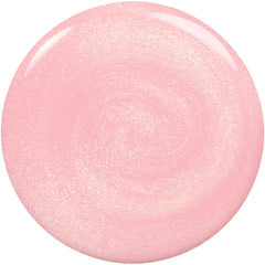 Esmalte essie Birthday Girl con brillo rosa iridiscente para color duradero.