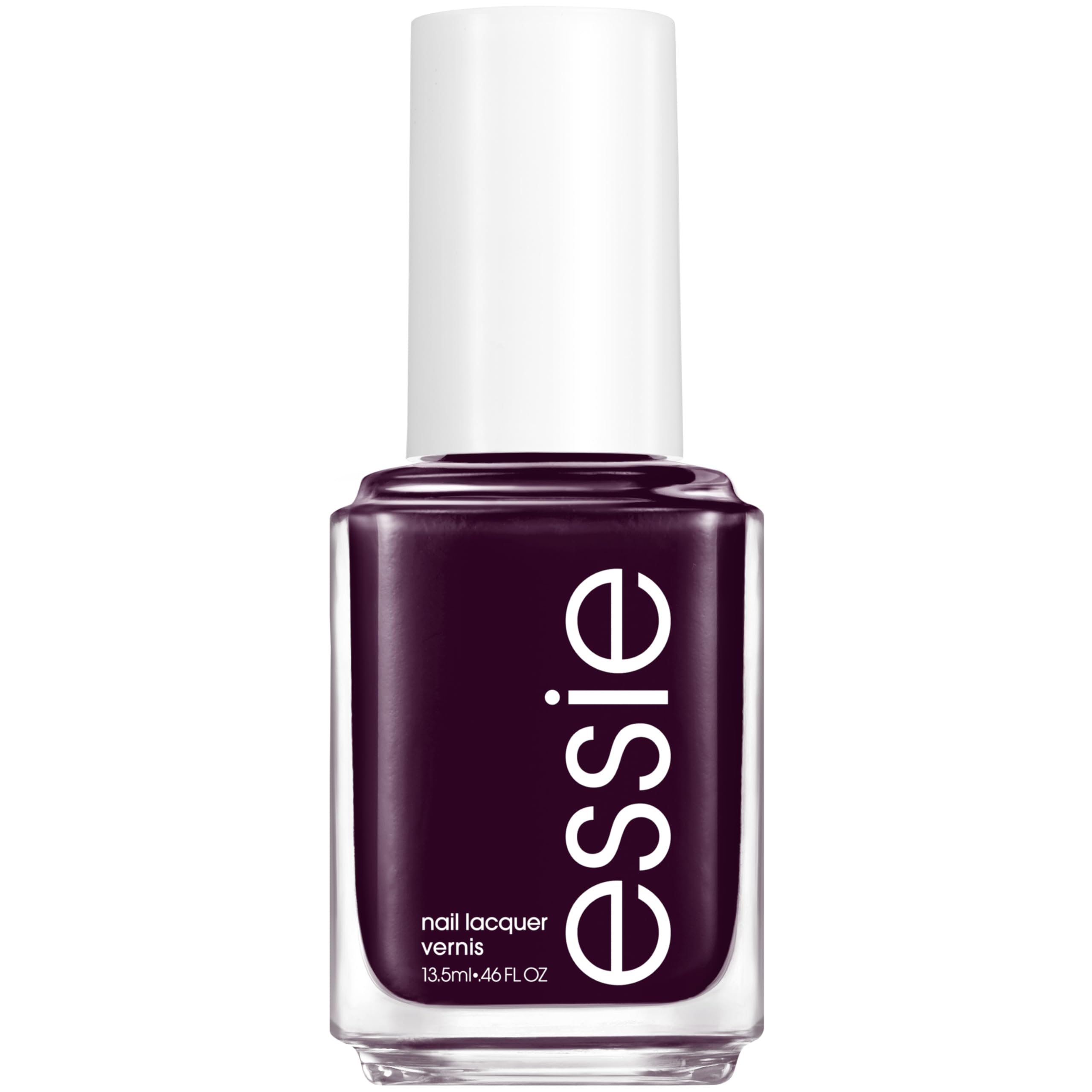 Esmalte morado vegano de essie en botella, tono intenso para estilo de otoño