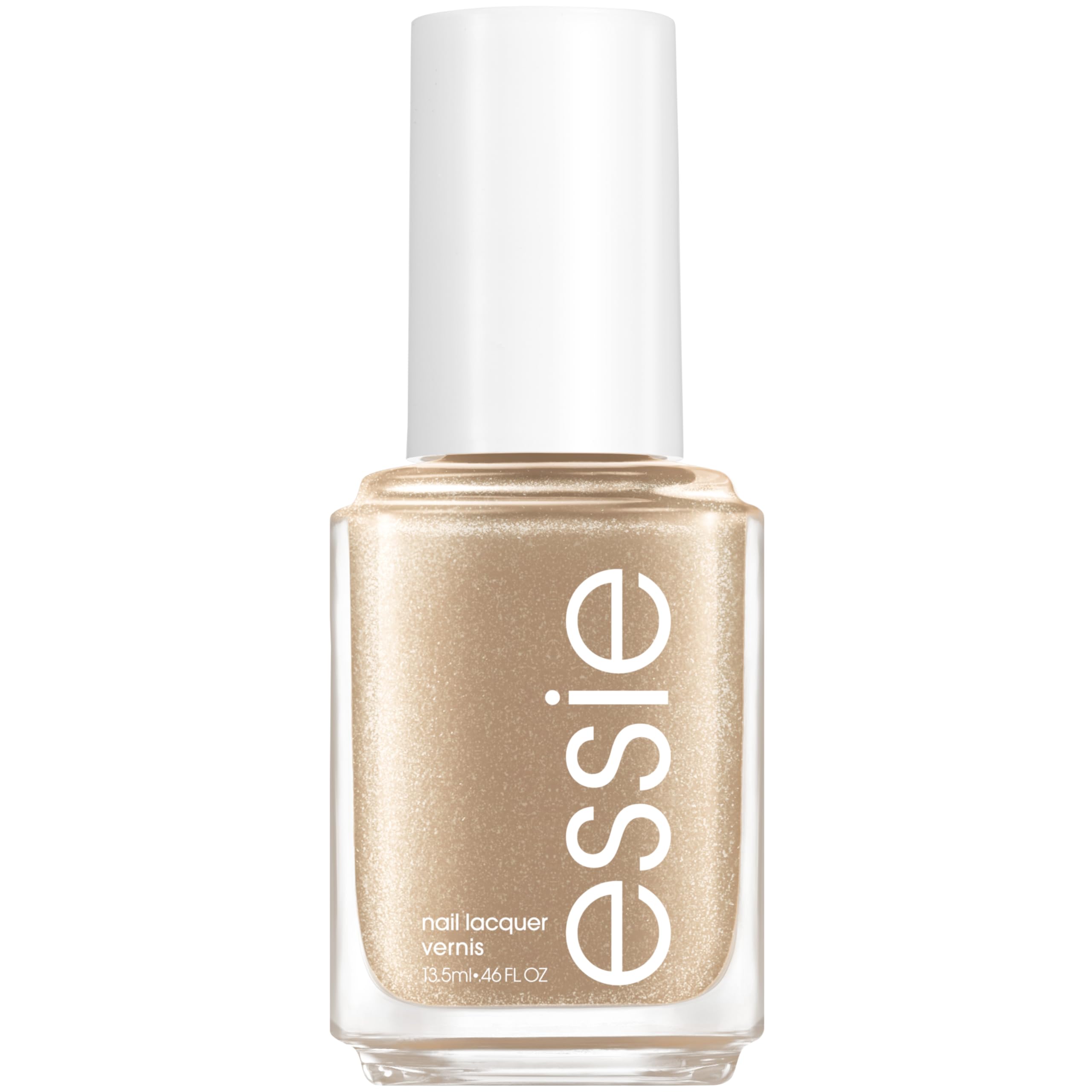 Esmalte Essie Nail Polish Good As Gold, dorado metalizado, brillo duradero para uñas.