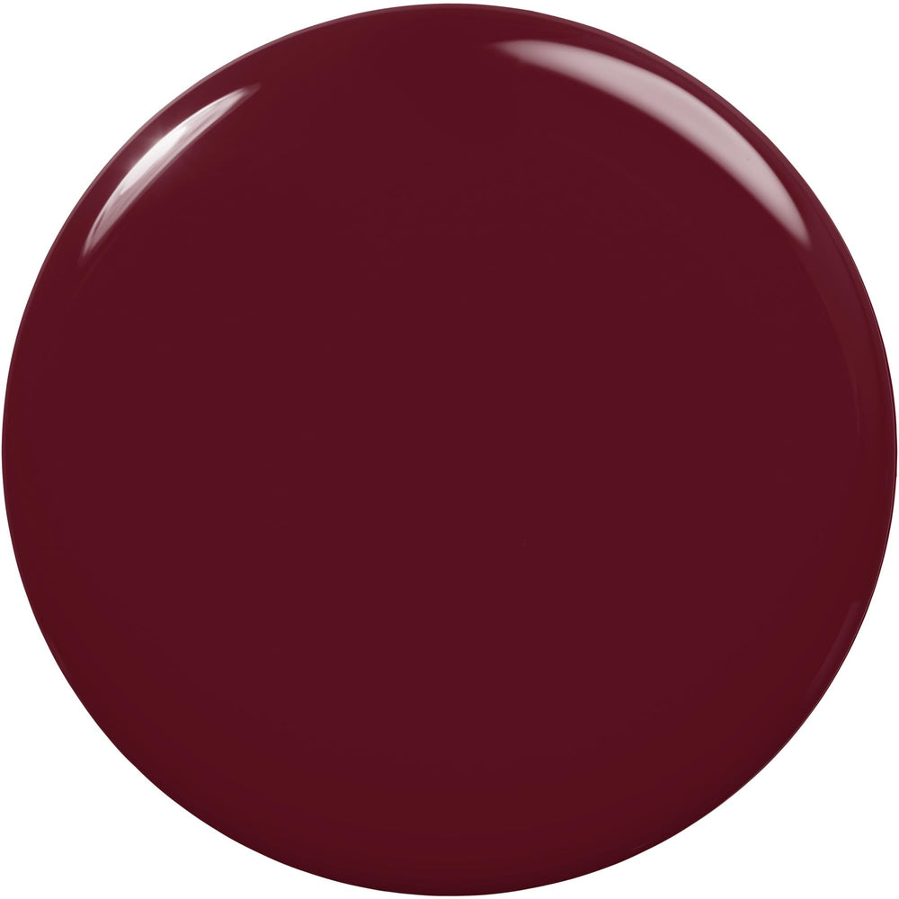 muestra de color essie expressie borgona oscura para ver tono en la uña