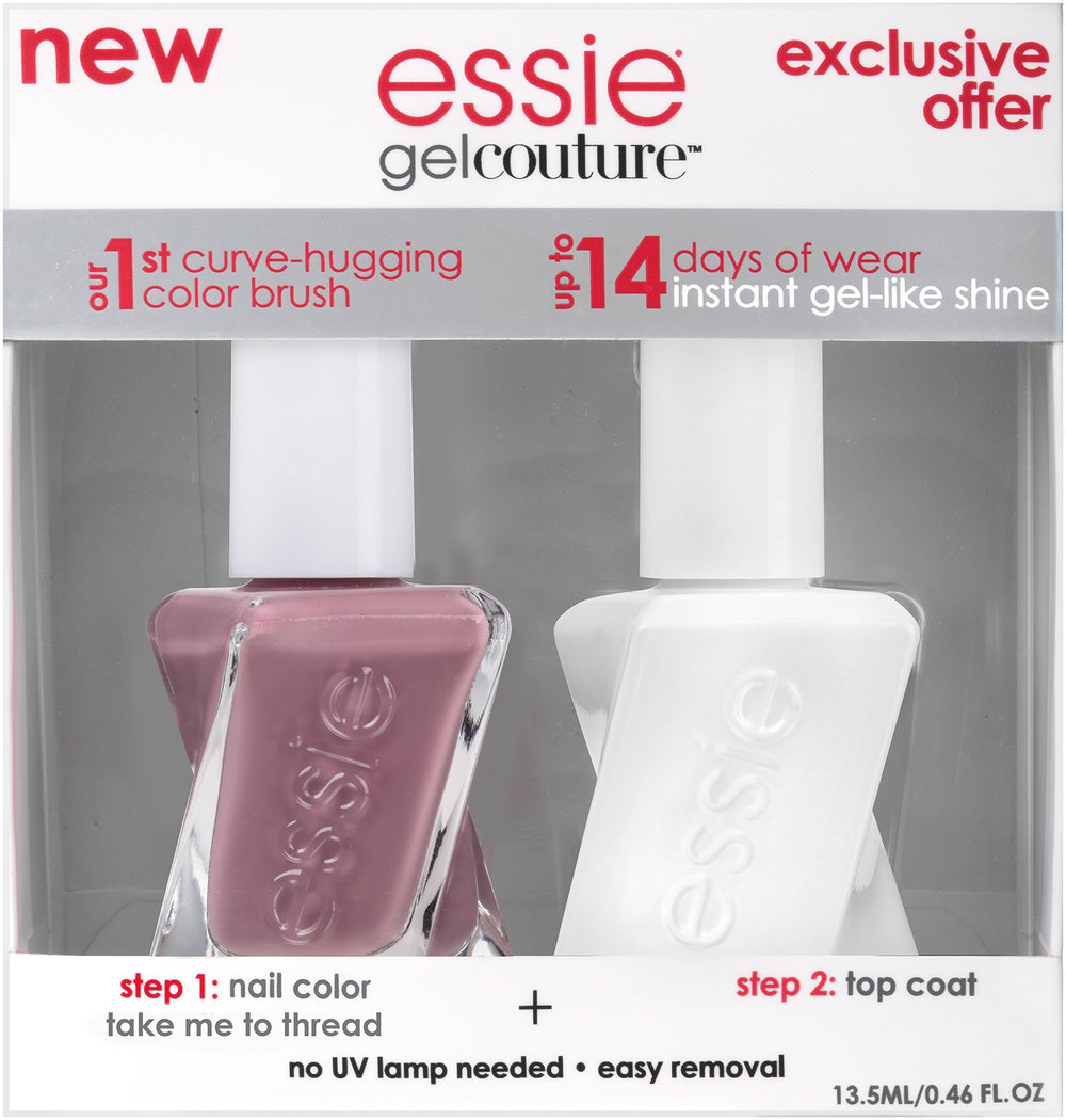 capa superior de secado rápido para brillo intenso de essie Gel Couture.