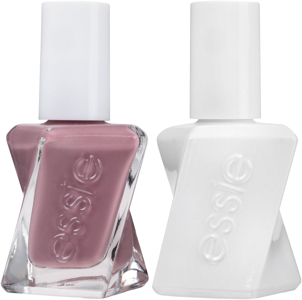 essie Gel Couture, botella en tono taupe suave, ideal para un look elegante diario.