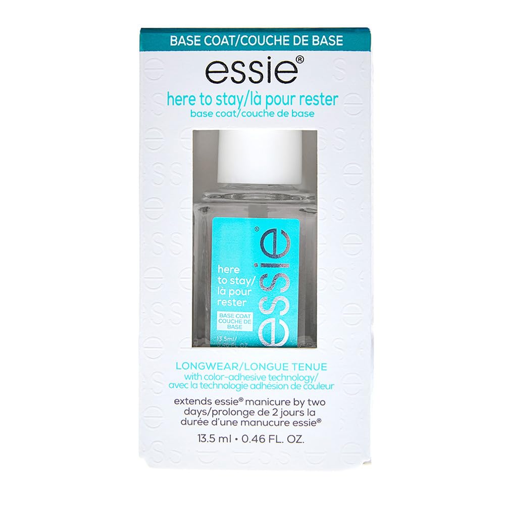 Essie Here To Stay: base transparente que prolonga la manicura y protege las uñas.