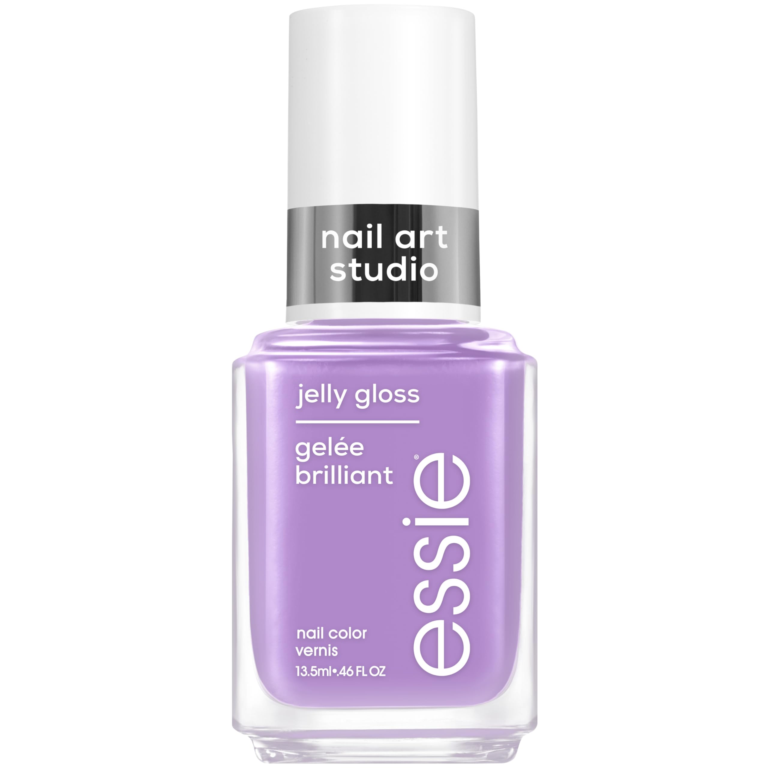 essie Jelly Gloss Orchid Botella: tono translúcido para capas ligeras y suaves.