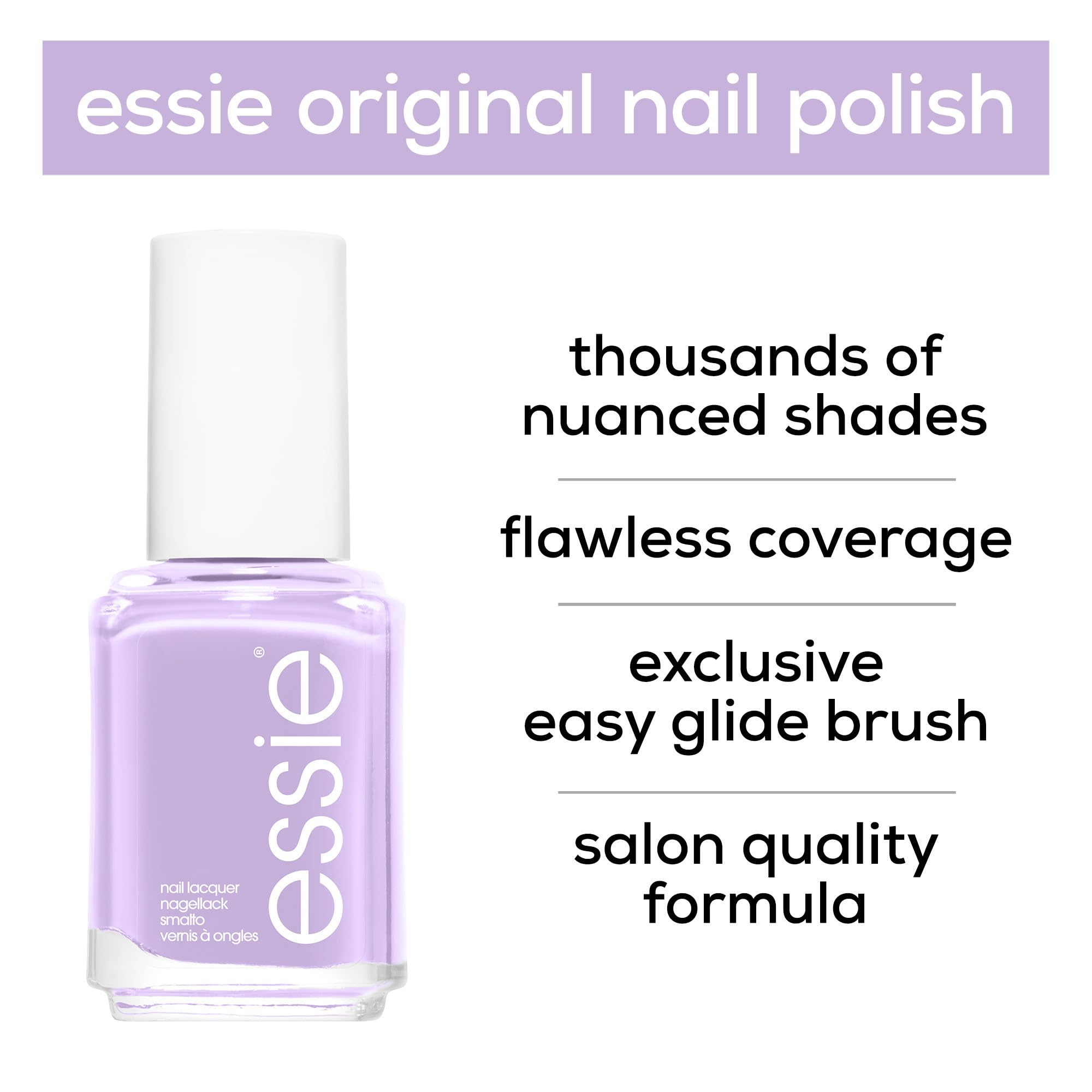 essie Lilacism sigue la tendencia con un tono lila de moda.