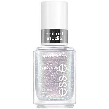Esmalte essie con cromo holográfico y perlado morado para uñas brillantes