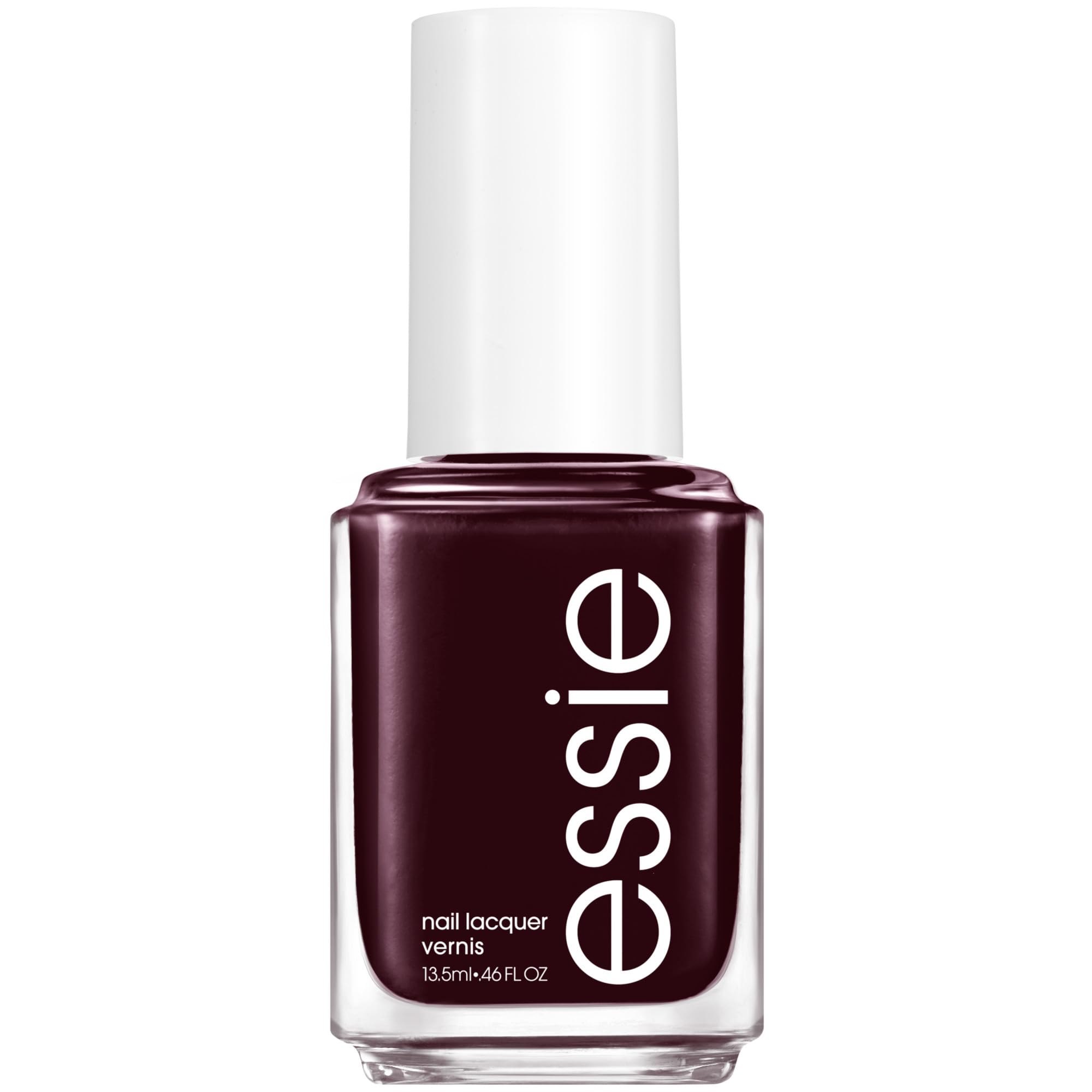 essie Wicked en tono burdeos cremoso para un acabado intenso y elegante.
