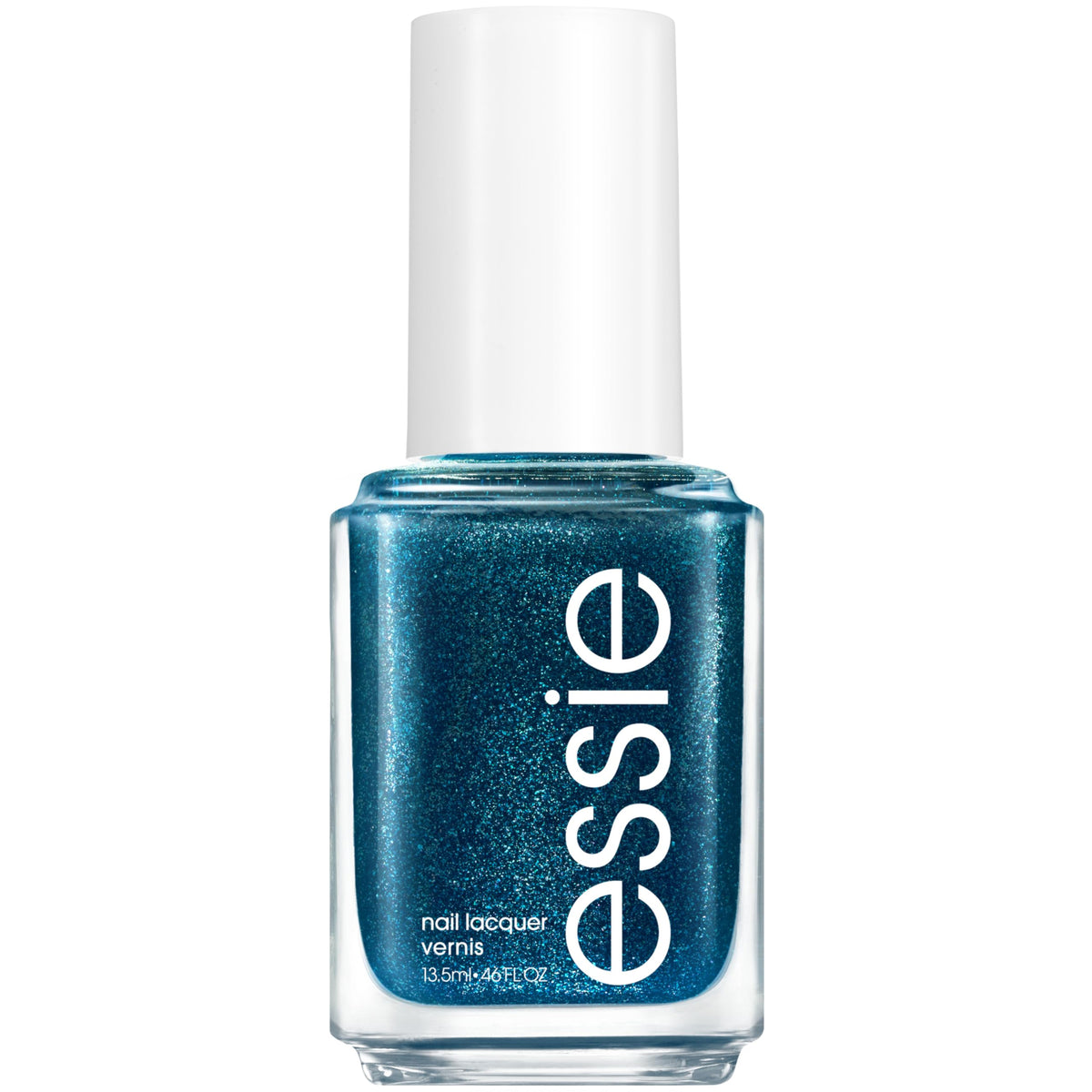 Essie tono azul audaz para uñas, color vibrante y duradero.