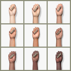 Muestra de color essie tono khaki neutro, ideal para looks discretos.