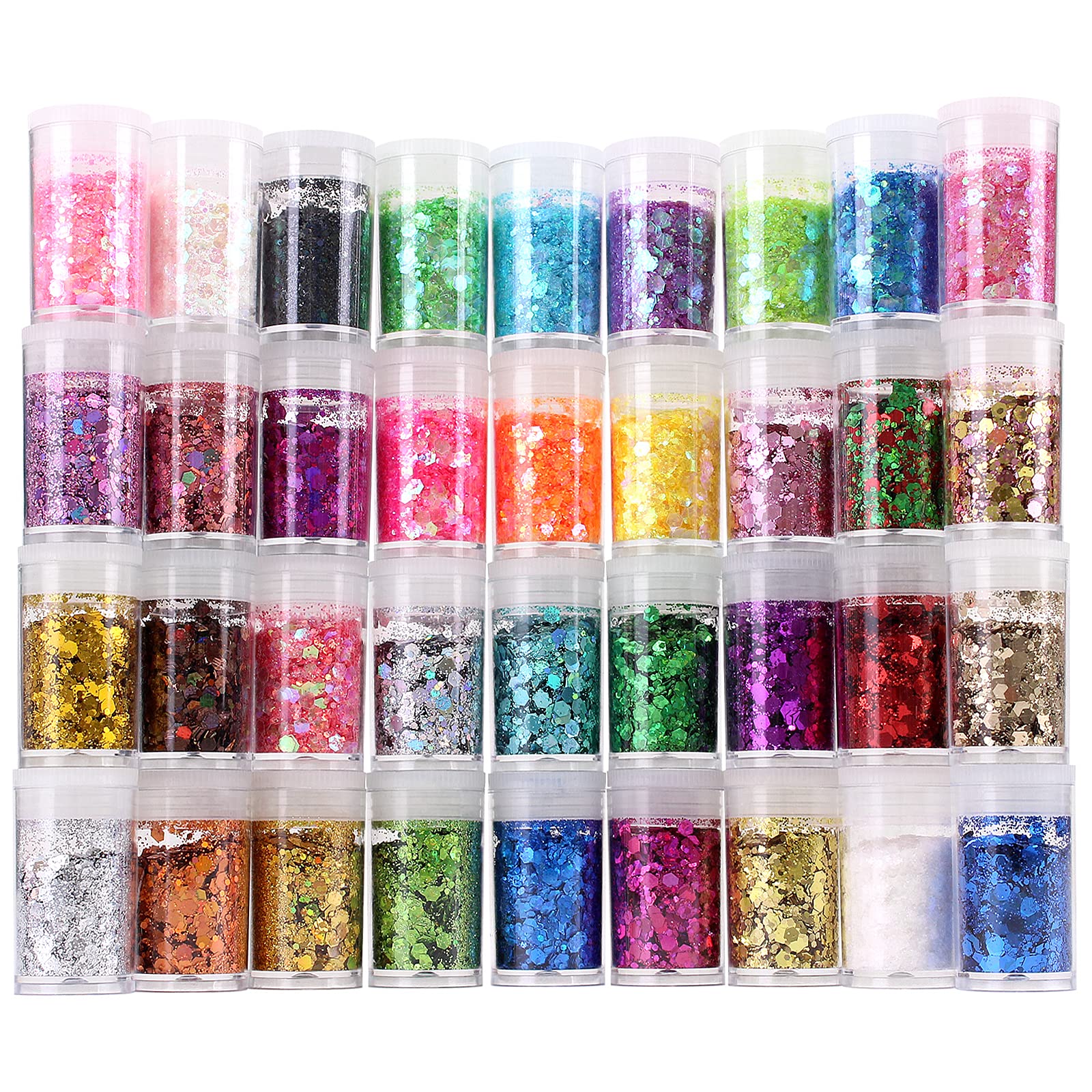 Estanoite purpurina: botellas de colores para uñas y resina