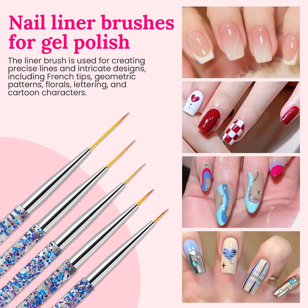 Pinceles acrílicos ESUOHYM para uñas, control de color y durabilidad.